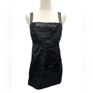 Marc By Marc Jacobs Black Buttoned Mini Dress